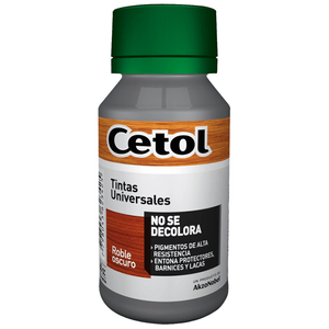 TINTA UNIVERSAL PARA MADERA ROBLE OSCURO CETOL 240 CC