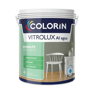 ESMALTE AL AGUA BLANCO SATINADO VITROLUX 4 L