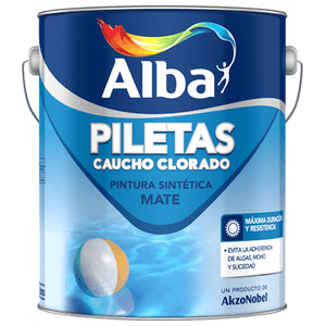 PILETAS CAUCHO CLORADO MATE BLANCO 4 L