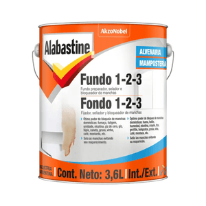 FONDO 1-2-3 PARA PREPARACIÓN DE SUPERFICIES INTERIOR/EXTERIOR ALABASTINE 3.6 L