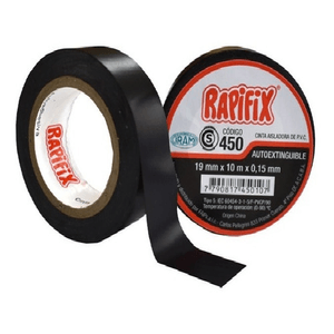 CINTA AISLADORA 450 NEGRA 19MM x 10M x 0.15MM