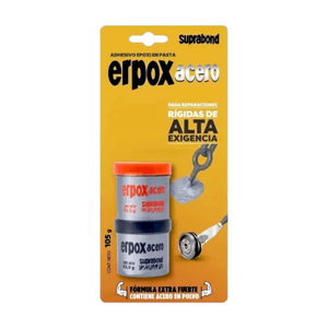 ADHESIVO EPOXI ERPOX ACERO JUEGO POTES 105 G