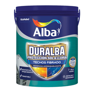 DURALBA TECHOS FIBRADO SATINADO BLANCO 20 L
