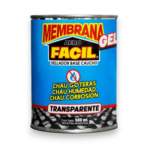 MEMBRANA FÁCIL GEL EN LATA SELLADOR TRANSPARENTE BASE CAUCHO 500 CC