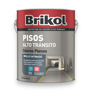PINTURA PARA PISOS ALTO TRÁNSITO SATINADO NEGRO BRIKOL 4 L
